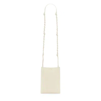 Jil Sander Small Tangled Soft Shoulder Bag In White