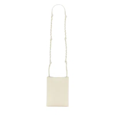 Jil Sander Small Tangled Soft Shoulder Bag In White