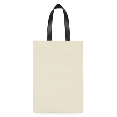 Jil Sander Canvas Tote Bag In Neutral
