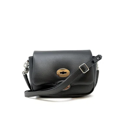 Zanellato Black Postina Ella Piuma Chain Leather Bag In Black