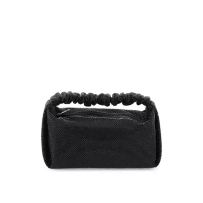 Alexander Wang Scrunchie Mini Bag With Crystals In Black
