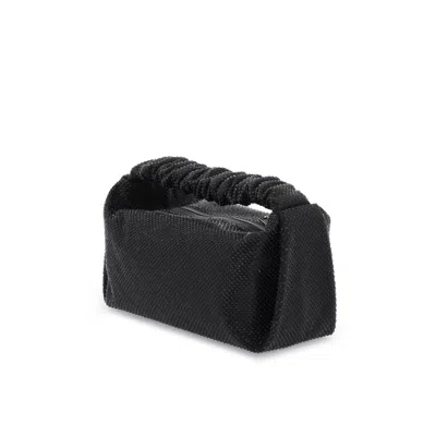 Alexander Wang Scrunchie Mini Bag With Crystals In Black