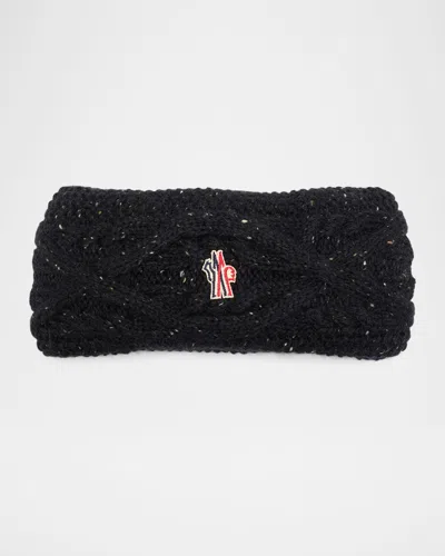 Moncler Wool-blend Headband In Black