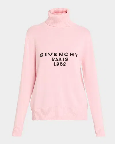 Givenchy Turtleneck Logo Wool-cashmere Sweater In Neutral