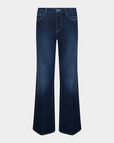 L'agence Alicent High-rise Sneaker Jeans In Blue