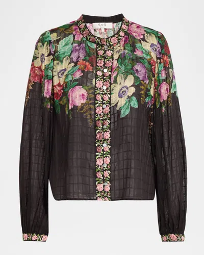 Sea Viktoria Floral-print Blouse In Brown