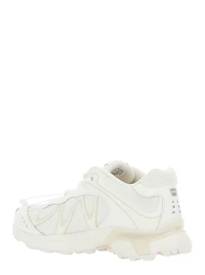 Salomon 'xt-whisper' White Sneakers With Printed Logo On The Side And Drawstring Closure In Fabric Unisex In Multi
