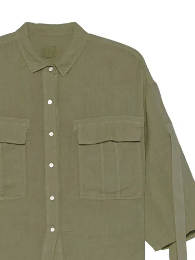 120% Lino Shirts In Green