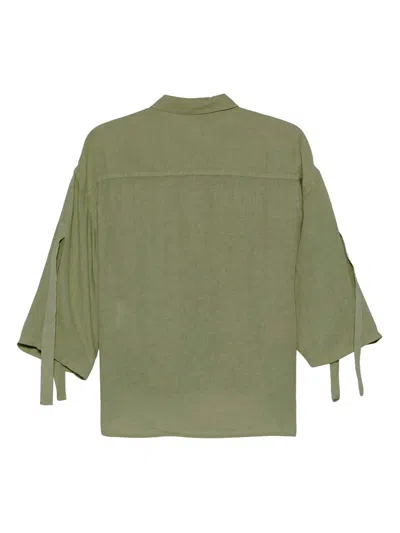 120% Lino Shirts In Green