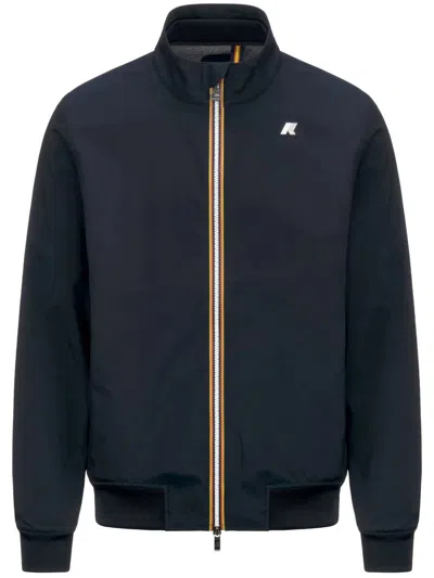 K-way K Way Jacko Bonded Short Jacket With Hood In Blue