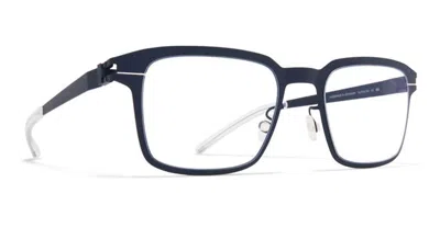 Mykita Rectangular Full-frame Flat Mirror In Blue