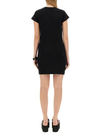 Moschino Black Cotton Jersey Dress In Black