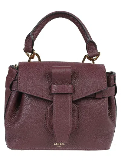 Lancel Leather Top-handle Shoulder Bag In Burgundy