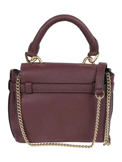 Lancel Leather Top-handle Shoulder Bag In Burgundy