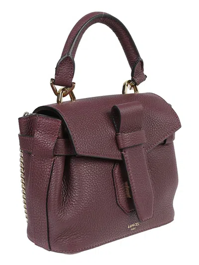 Lancel Leather Top-handle Shoulder Bag In Burgundy