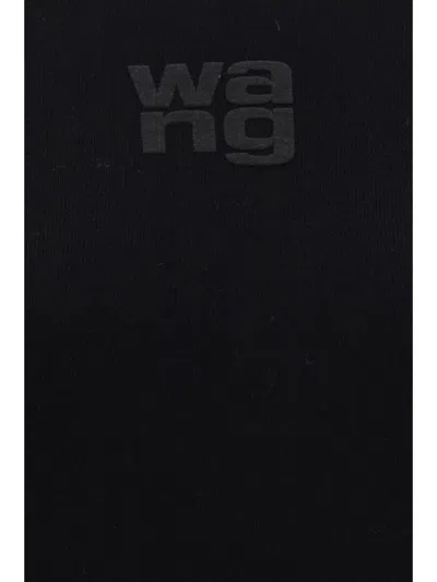 Alexander Wang Relaxed Fit Crew Sweatshirt With Puff Paint Logo In Black