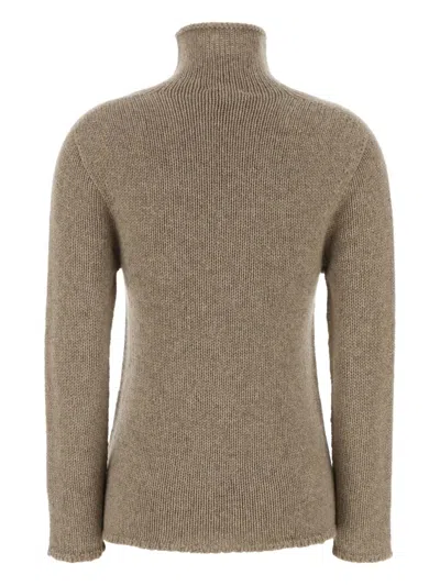 The Row Dove Grey Cashmere Mariam Sweater In Green