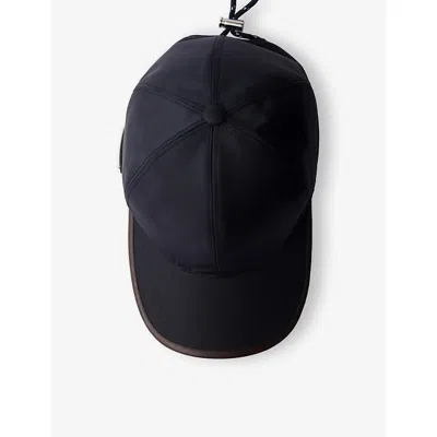 Prada Speedrock Enamelled-triangle Baseball Cap In Blue