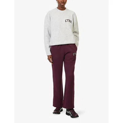 The Couture Club Womens  Logo-embroidered Relaxed-fit Knitted Jumper In Gray