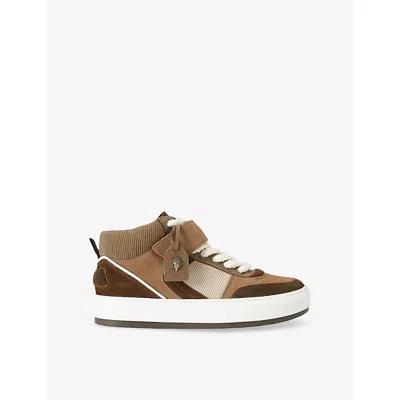 Kurt Geiger Touch-strap-fastening Sneakers In Brown