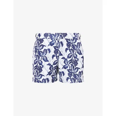 Orlebar Brown Setter Floral Swim Shorts In Blue