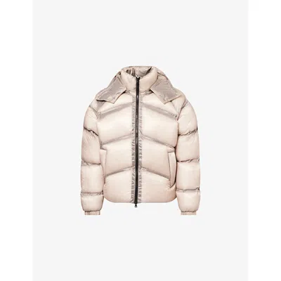 The Couture Club Mens  Translucent Padded Shell Jacket In Neutral