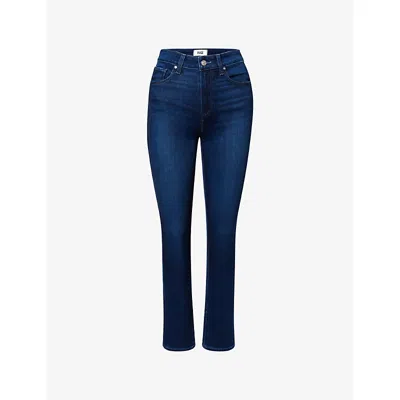 Paige Womens  Gemma Tapered-leg Stretch-denim Blend Jeans In Blue