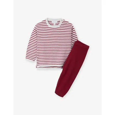 The Little White Company Striped Crewneck Cotton Blend Set 0 Months - 2 Year In Multi