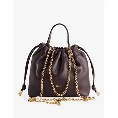 Chloé Womens Chloe Icons Mini Leather Cross Body Bag In Brown