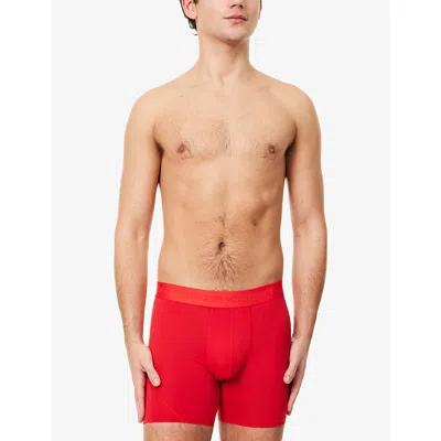 Savage X Fenty Mens  Shadow Fit Jersey Boxer Briefs In Red