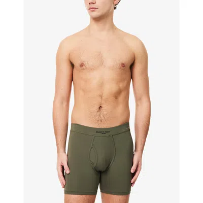 Savage X Fenty Mens  Homme Base Jersey Boxer Briefs In Green