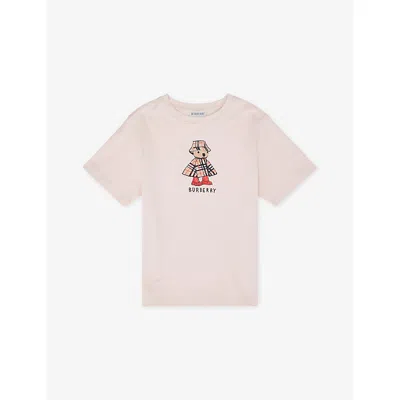 Burberry Kids Rainy Day Bear T-shirt In Pink