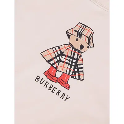 Burberry Kids Rainy Day Bear T-shirt In Pink
