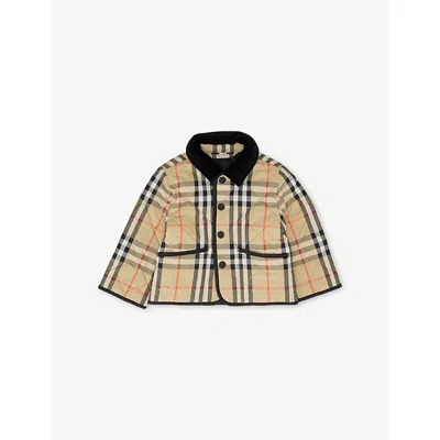 Burberry Check Quilted Jacket In Multi