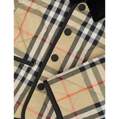 Burberry Check Quilted Jacket In Multi