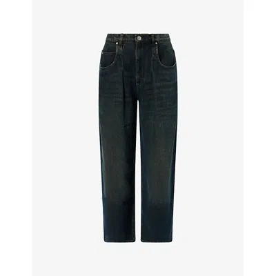 Isabel Marant Womens  Rodayna Wide-leg Denim Jeans In Blue