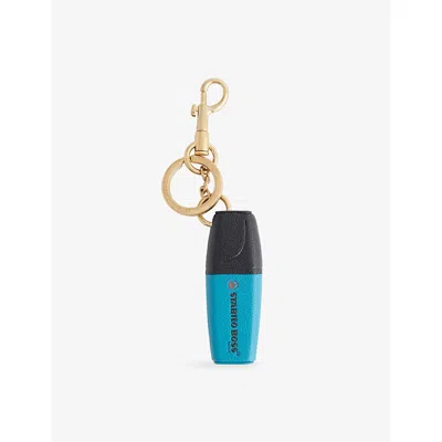 Anya Hindmarch Stabilo Boss Keyring Charm In Blue