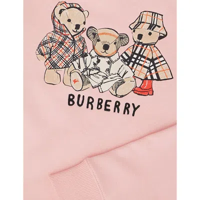 Burberry Thomas Bear And Friends Stretch-cotton Sweatshirt 4- In Pink