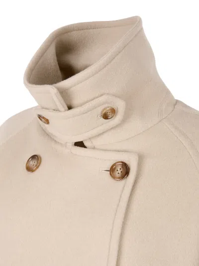 Studio Tomboy Balmacaan Double-breasted Button-up Coat In Neutral