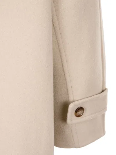 Studio Tomboy Balmacaan Double-breasted Button-up Coat In Neutral