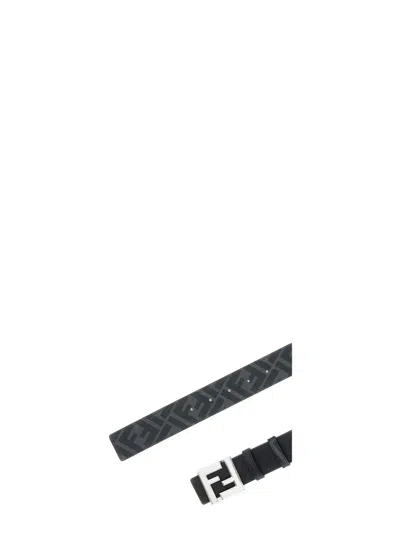 Fendi Logo Buckle Belt In Brown