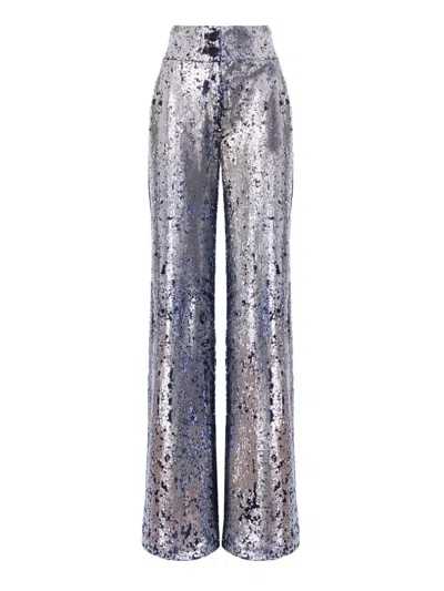 Mitiliane Couture Button-sequin Trousers In Multi