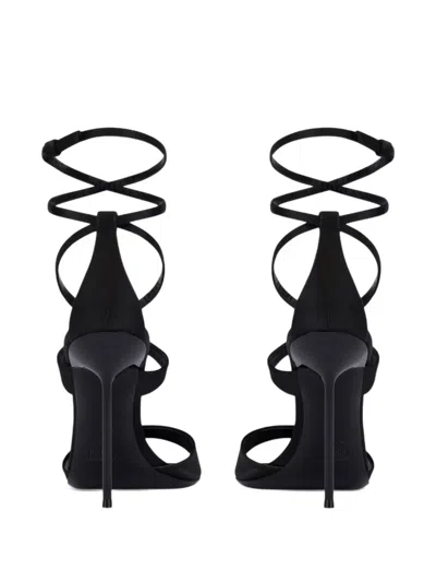 Paris Texas 105mm Lidia Wrap-around Stiletto Sandals In Black