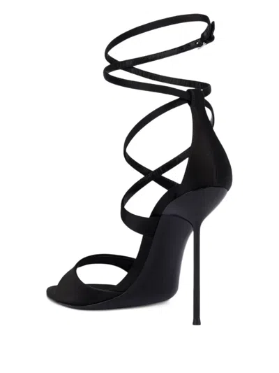 Paris Texas 105mm Lidia Wrap-around Stiletto Sandals In Black