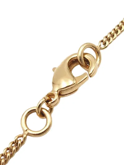 Pre-owned Chanel 2011 Gold Plated Cc Bead Drop Necklace Costume Necklace In Red