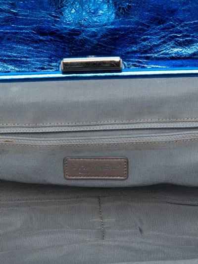 Pre-owned Chanel 2008-2009 Multicolor Quilted Metallic Calfskin Modern Chain Flap Frame Bag Shoulder Bag