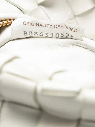 Pre-owned Bottega Veneta 2012-2025 Mini Nappa Intrecciato Jodie Hobo Bag In White
