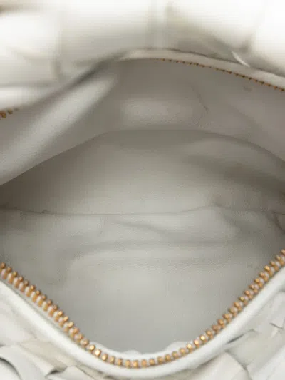 Pre-owned Bottega Veneta 2012-2025 Mini Nappa Intrecciato Jodie Hobo Bag In White