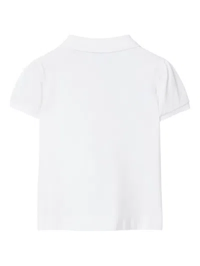 Burberry Short-sleeved Check-lining Polo Shirt In White