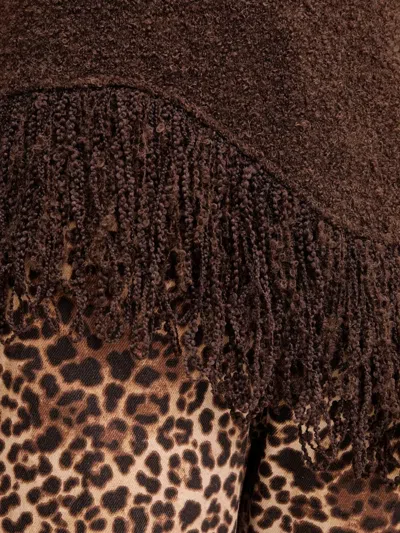 Simona Corsellini Fringed Vest In Brown